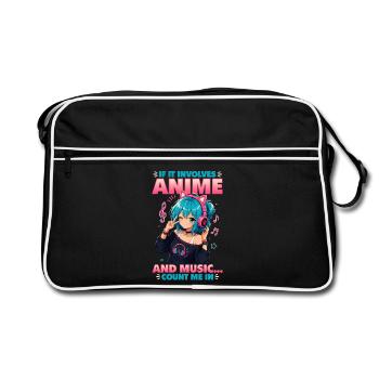 Anime and Music Chibi - Retro Bag - black/white - Front