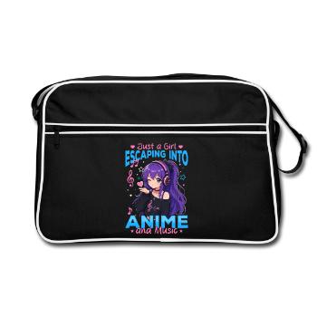 Anime and Music Chibi - Retro Bag - black/white - Front