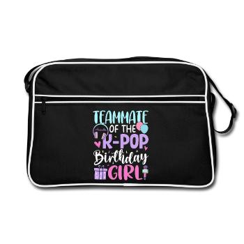 Teammate Of The K-Pop Birthday Girl - Retro Bag - black/white - Front