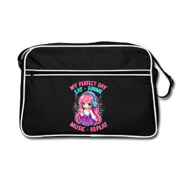 Anime and Music Chibi - Retro Bag - black/white - Front