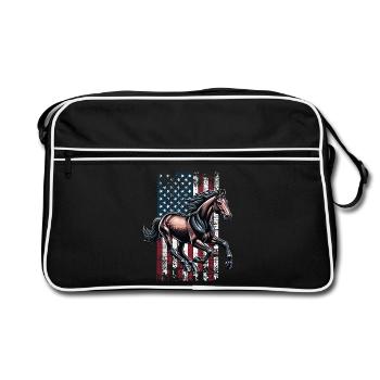Standardbred US Trotters - Retro Bag - black/white - Front