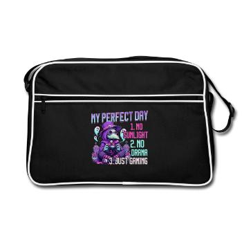 Pastel Goth Soft Goth Gaming Gamer - Retro Bag - black/white - Front
