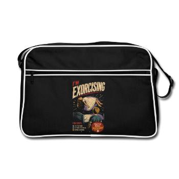 Im Exorcising: Self Help Humor - Retro Bag - black/white - Front