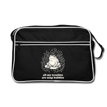 All My Troubles Are Soap Bubbles - Retro Bag - black/white - Front