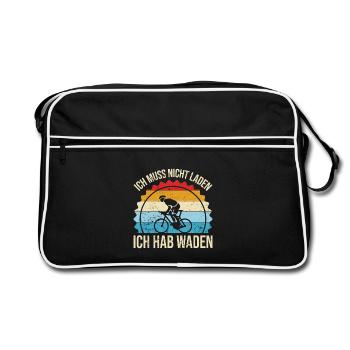 Kondition Statt Akku - Retro Tasche - Schwarz/Weiß - Vorne