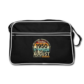 Cadeau du 76e anniversaire Mari Original 1950 août - Sac Retro - noir/blanc - Devant