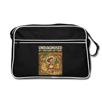 Not diagnosed, but something is wrong - Retro Bag - black/white - Front