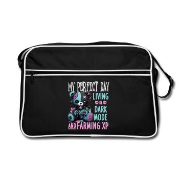 Pastel Goth Soft Goth Gaming Gamer - Retro Bag - black/white - Front