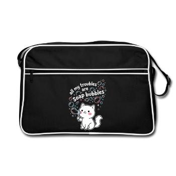 All My Troubles Are Soap Bubbles - Retro Bag - black/white - Front