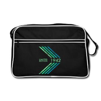 1942 Limited Edition Birthday Men's Women's Sport - Retro Bag - black/white - Front