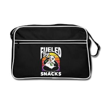 Ich Benötige Snacks, Lustiger Tierhumor - Retro Tasche - Schwarz/Weiß - Vorne