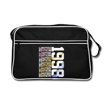 LIMITED EDITION 1998 - 28 JAHRE - 28. GEBURTSTAG - Retro Tasche - Schwarz/Weiß - Vorne