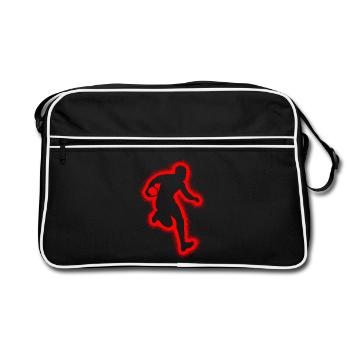 Joueurs de rugby masculins garçons Rugby - Sac Retro - noir/blanc - Devant