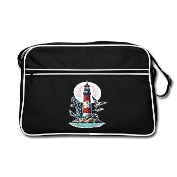 lighthouse - Retro Bag - black/white - Front