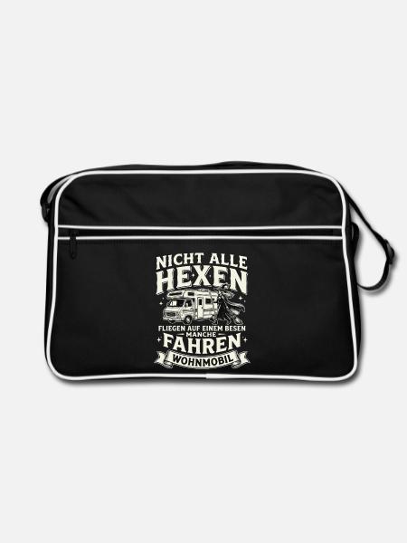 Hexen fahren Wohnmobil – Nicht Alle - Retro Tasche - Schwarz/Weiß