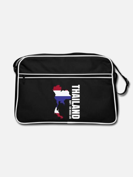 Thailand Auswandern - Retro Tasche - Schwarz/Weiß