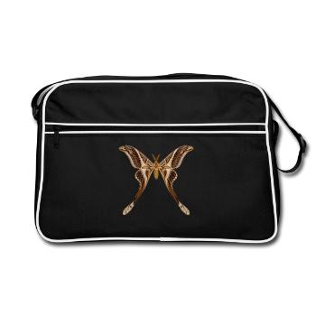 Hercule de nuit Coscinocera hercules - Sac Retro - noir/blanc - Devant