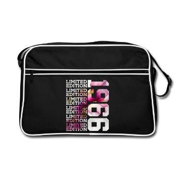 LIMITED EDITION 1966 - 60 YEARS - 60TH BIRTHDAY - Retro Bag - black/white - Front