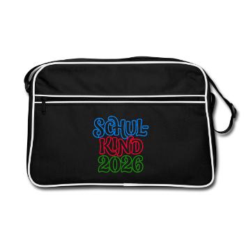 Schoolchild 2026 | Neon Optics | School enrollment - Retro Bag - black/white - Front