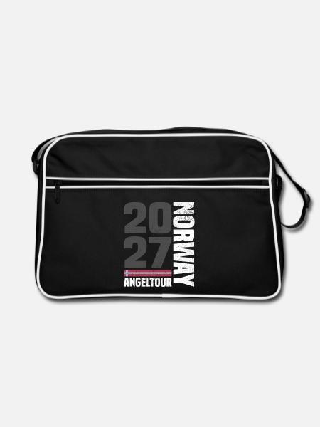Norway Angeltour 2027 - Retro Tasche - Schwarz/Weiß