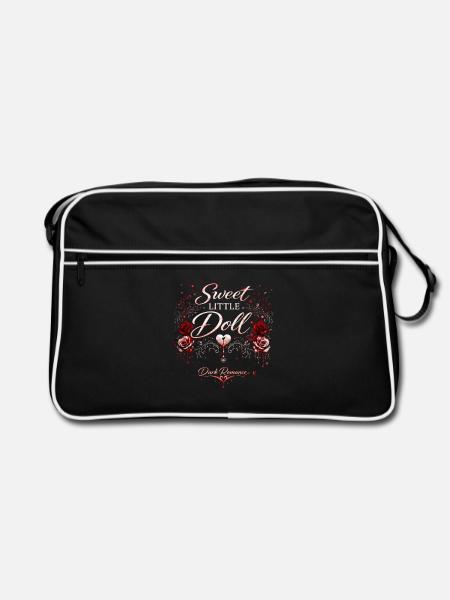Süße Puppe Dunkle Romantik - Retro Tasche - Schwarz/Weiß