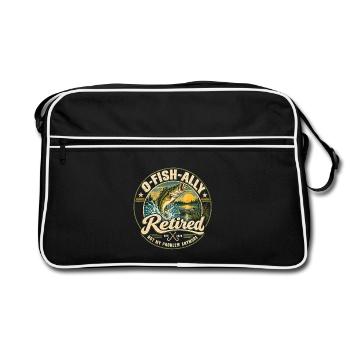O-Fish-Ally Retired 2026 for Fisherman Fishing  - Retro Tasche - Schwarz/Weiß - Vorne