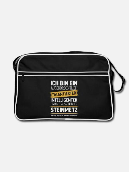 Steinmetz Handwerk Steinmetzmeister Handwerker - Retro Tasche - Schwarz/Weiß