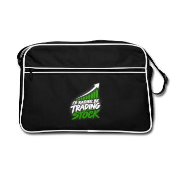 Investor Stock Market Day Trading Trader Broker - Retro Tasche - Schwarz/Weiß - Vorne