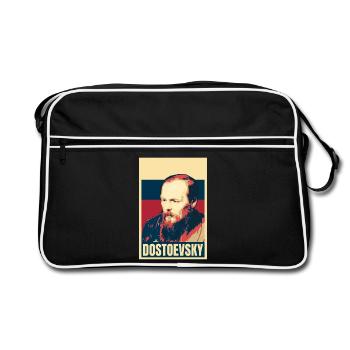 Fjodor Dostojewski Russischer Schriftsteller-Klassiker - Retro Tasche - Schwarz/Weiß - Vorne