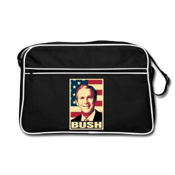 George W. Bush – Geschichte des amerikanischen Präsidenten - Retro Tasche - Schwarz/Weiß - Vorne