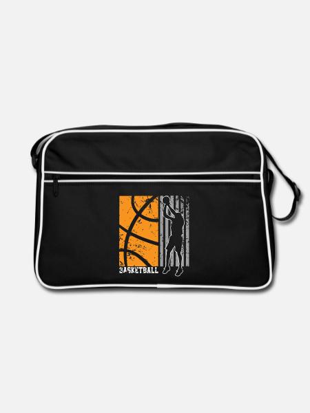 Basketball - Retro Tasche - Schwarz/Weiß