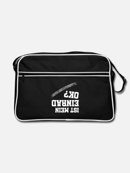 Ist mein Einrad Ok? - Retro Tasche - Schwarz/Weiß