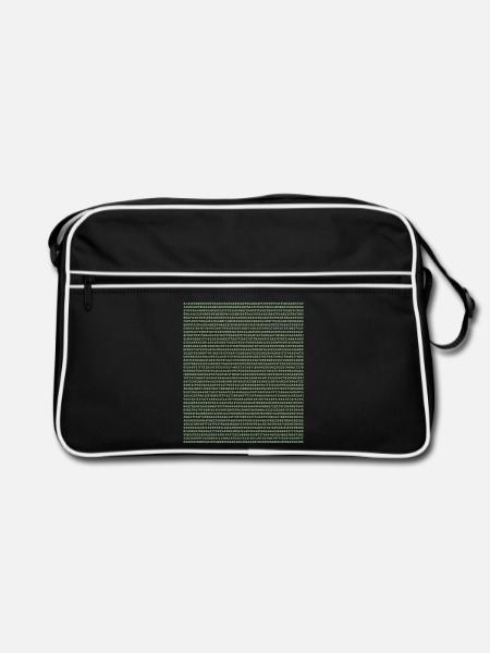2399 Ziffern von Pi - Retro Tasche - Schwarz/Weiß