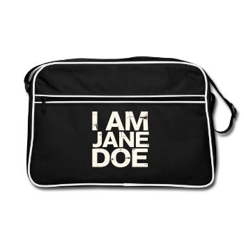 I Am Jane Doe Saying  - Retro Tasche - Schwarz/Weiß - Vorne