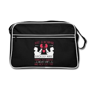 Urologie-krankenschwester-Nachtschicht Urologie - Retro Tasche - Schwarz/Weiß - Vorne