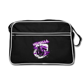 Valhalla Street Art Viking - Retro Tasche - Schwarz/Weiß - Vorne