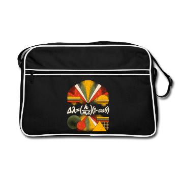 Compton-Streuung – Physikalische Gleichung - Retro Tasche - Schwarz/Weiß - Vorne