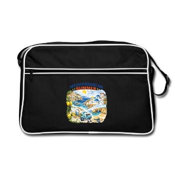 Mediterranean Summer Mosaic - Sac Retro - noir/blanc - Devant