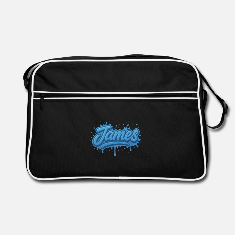 Graffiti First Name James Gift Ideal Printable Retro Bag