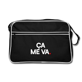 ÇA ME VA. – Expression Française Minimaliste - Sac Retro - noir/blanc - Devant