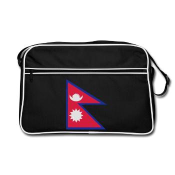 Flag of Nepal - Retro Bag - black/white - Front