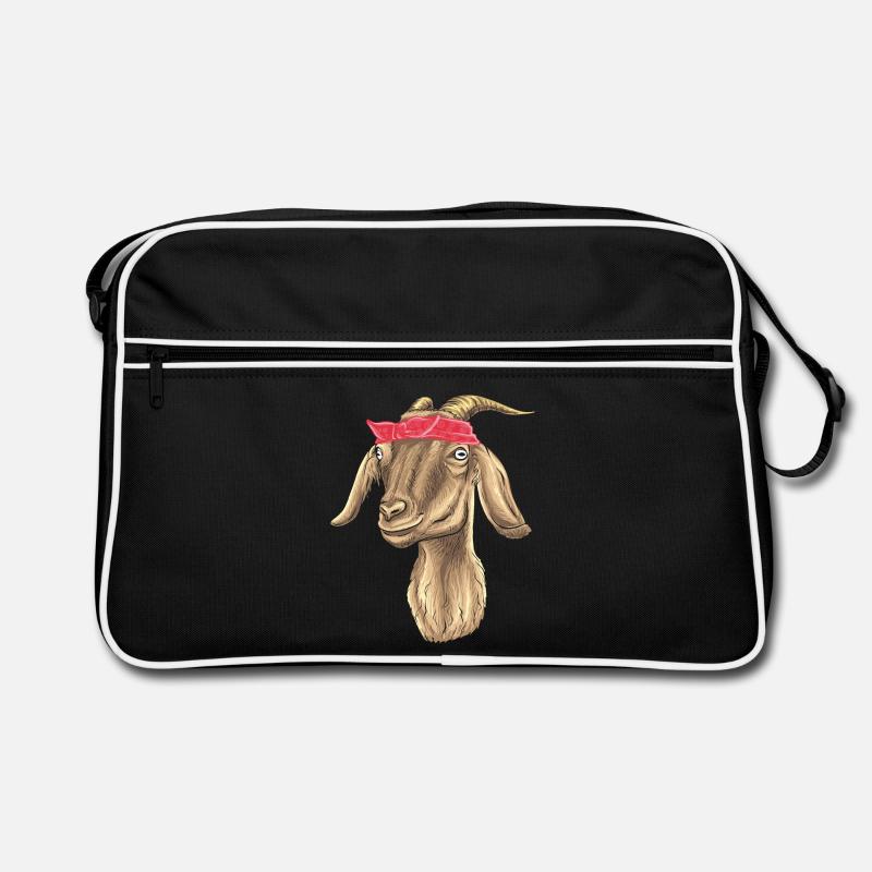 Ziege mit Bandana Retro Tasche