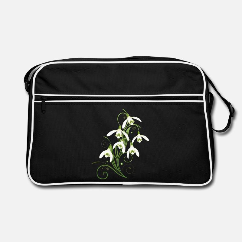 Fleurs de perce-neige. Le printemps arrive. Sac Retro