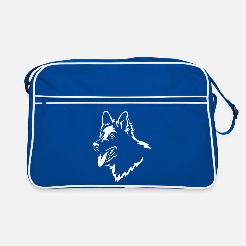 Schweizer Schäferhund Kopf Retro Tasche