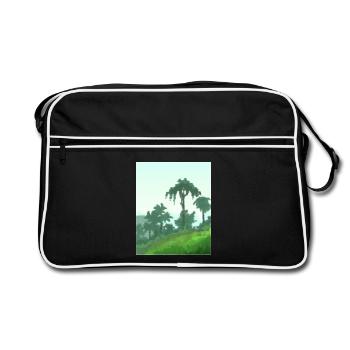 Palm trees on canvas - Retro Bag - black/white - Front