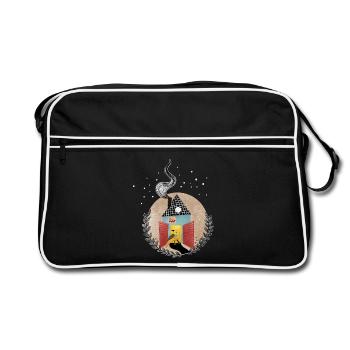 Happy Christmas Time - Retro Bag - black/white - Front