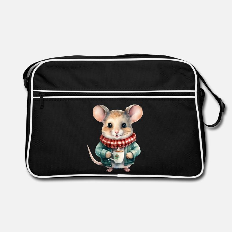 Kuschelmäuschen Wintertee Retro Tasche