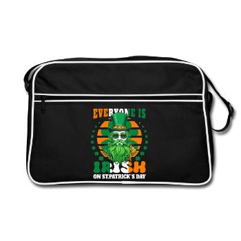 Le jour de la Saint-Patrick, tout le monde est irlandais - Sac Retro - noir/blanc - Devant
