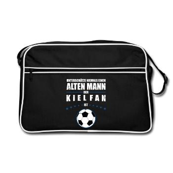 Aufsteiger 2024 Kiel Aufsteiger Shirt - Retro Tasche - Schwarz/Weiß - Vorne