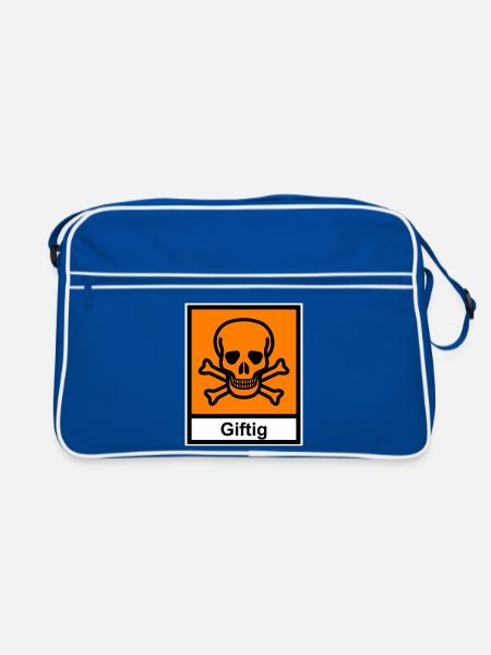 Vénéneux - Sac Retro - bleu/blanc - Devant